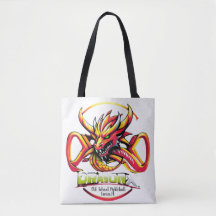 Old School Pickleball Dragon Sport Tote beach bag