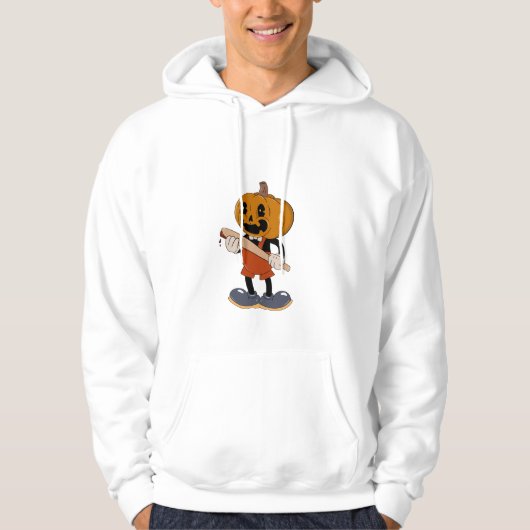 Old school pompoen cartoon hoodie (Voorkant)