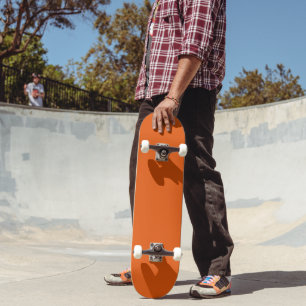 Old school Pumpkin Spice Sinaasappel Effen Kleur Skateboard