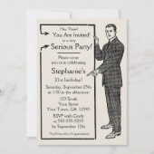 Old School Retro Guy Invitation (Devant)
