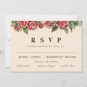 Old School Roos Tattoo Kunst Kaart (Voorkant)