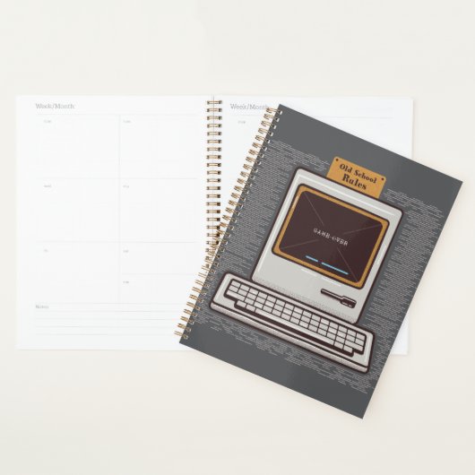 Old School Rules Retro Computer Game Over Planner (Display)
