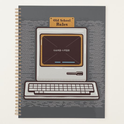 Old School Rules Retro Computer Game Over Planner (Voorkant)