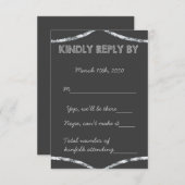 Old School Rustic Chalkboard Country Wedding RSVP (Voorkant / Achterkant)
