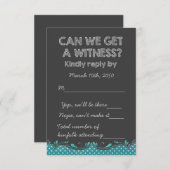 Old School Rustic Chalkboard Country Wedding RSVP (Voorkant / Achterkant)