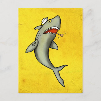 Old School Sailor Shark Briefkaart