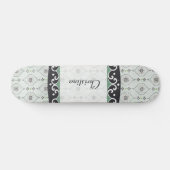 Old School Skateboard Blue Flowers Motif (Horz)