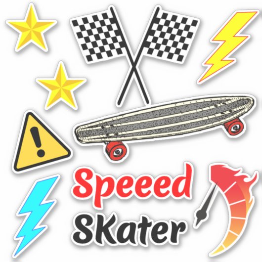 Old School Skateboard Stickers (esthetische Design (Voorkant)
