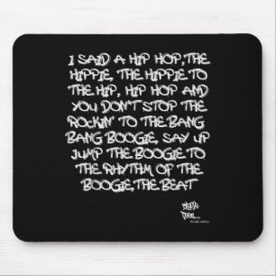 Old School Skool Rap Hip Hop Merch Lyric Quote jar Muismat