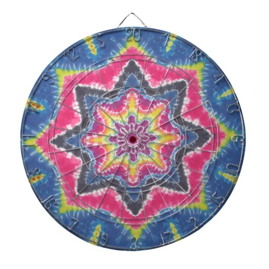 Old School Star Tie Dye Dartbord (Voorkant)