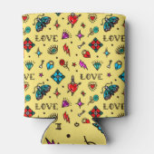 Old School Tattoo Love Pattern Blikjeskoeler (Achterkant)