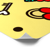 Old School Tattoo Love Pattern Poster (Hoek)