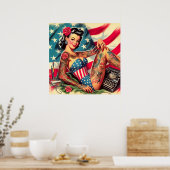  Old School Tattoo Pin Up Poster (Keuken)