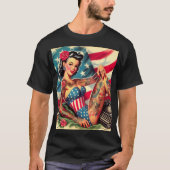 Old School Tattoo Pin Up T-shirt (Voorkant)