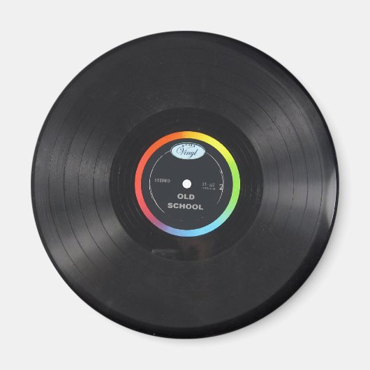 old school vinyl magneet (Voorkant)