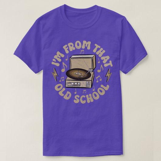 Old School Vinyl Record Player 3 T-shirt (Design voorkant)