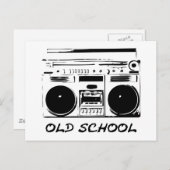 Old School-zazzle Briefkaart (Voorkant / Achterkant)