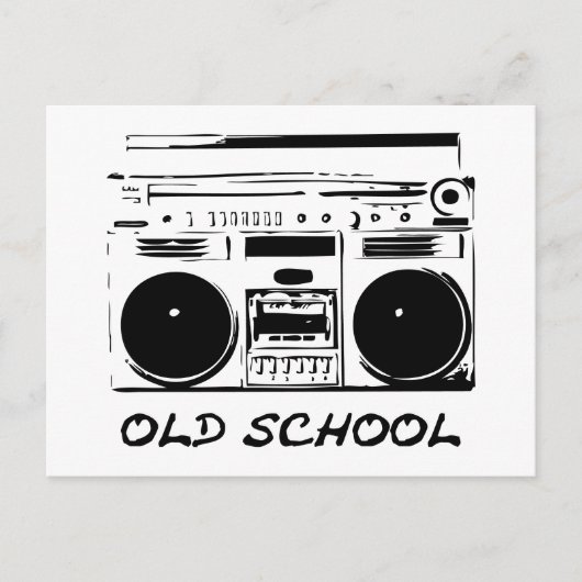 Old School-zazzle Briefkaart (Voorkant)