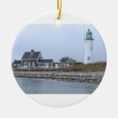 Old Scituate Lighthouse Massachusetts Keramisch Ornament (Voorkant)