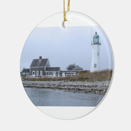 Old Scituate Lighthouse Massachusetts Keramisch Ornament (Links)