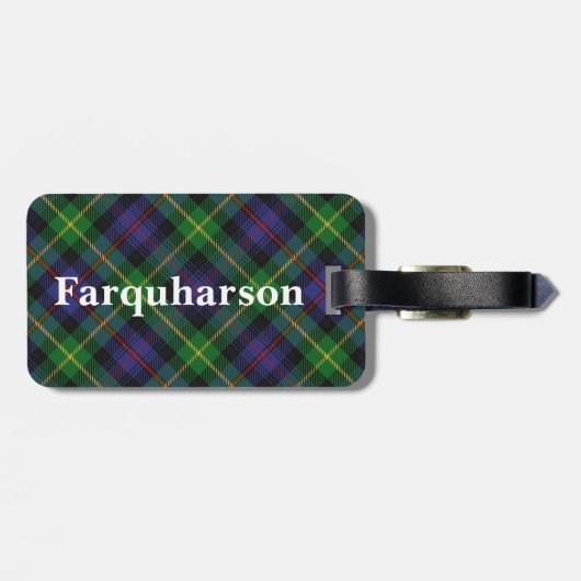 Old Scotsman Clan Farquharson Tartan Bagagelabel (Achterkant horizontaal)