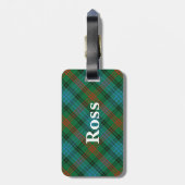 Old Scotsman Clan Ross Tartan Bagagelabel (Achterkant verticaal)