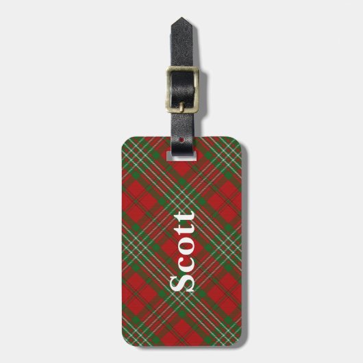 Old Scotsman Clan Scott Tartan Bagagelabel (Voorkant verticaal)