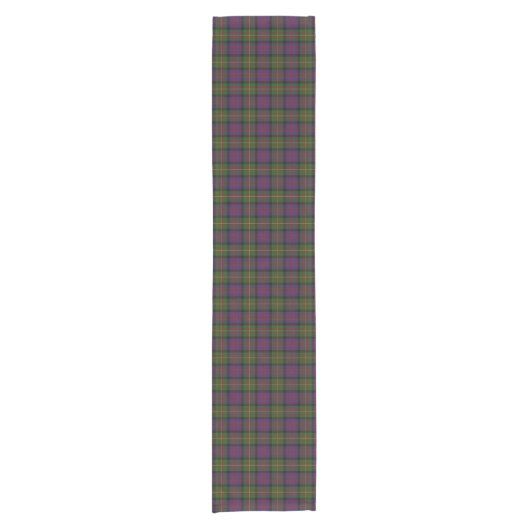 Old Scottish Clan Carnegie Tartan Pset Korte Tafelloper (Voorkant)