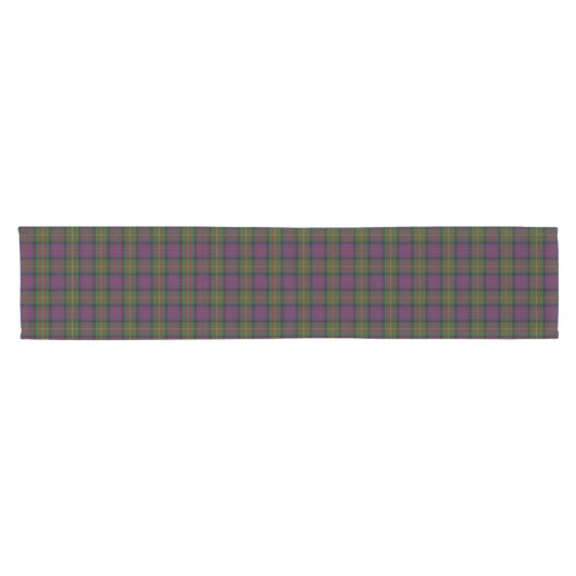 Old Scottish Clan Carnegie Tartan Pset Korte Tafelloper (Horizontaal)