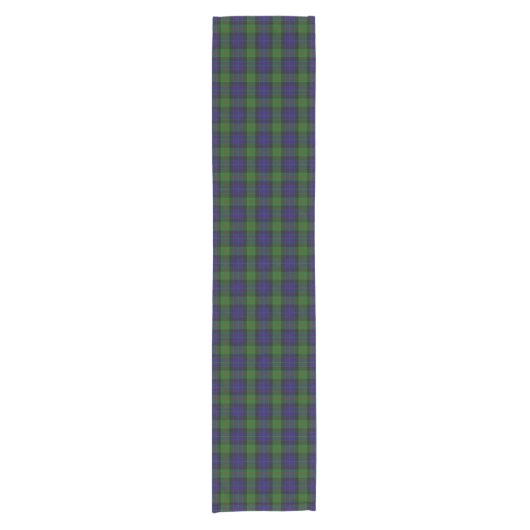 Old Scottish Clan Gunn Tartan Pset Korte Tafelloper (Voorkant)