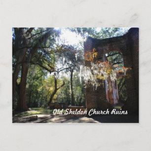 Old Sheldon Church Ruins Briefkaart