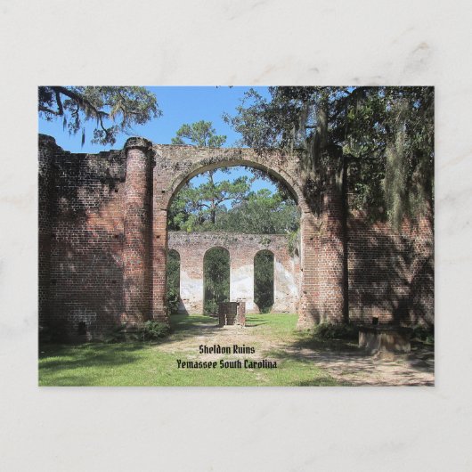 Old Sheldon Ruins Briefkaart (Voorkant)