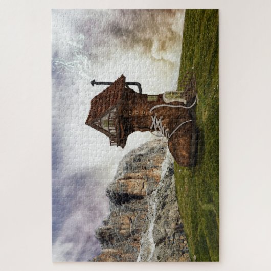 old shoe house puzzel legpuzzel (Verticaal)