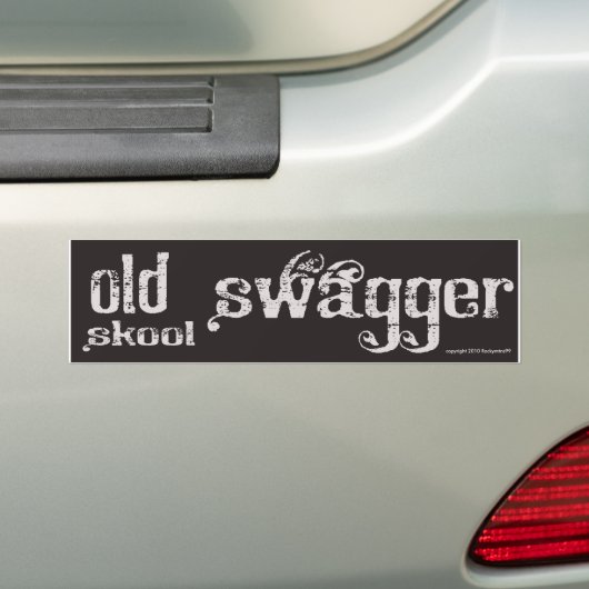 Old Skool Swagger Bumpersticker (Op auto)