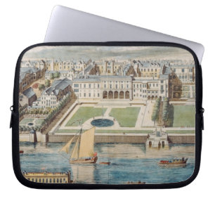 Old Somerset House on the Strand, gegraveerd door  Laptop Sleeve