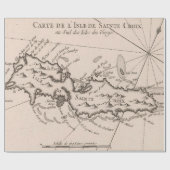 Old St Croix Map (1764)  Maagdeneilanden  Cadeaupapier (Vlak)