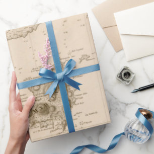 Old St Martins, Anguilla & St Barts Island Map Cadeaupapier