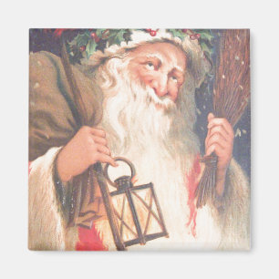 Old St. Nicholas with Lantern Vintage Magnet