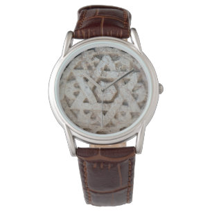 Old Star of David carving, Israël Horloge