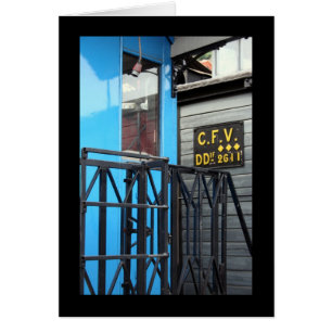 Old Steam Train Le Mastrou Blue Wagon carte