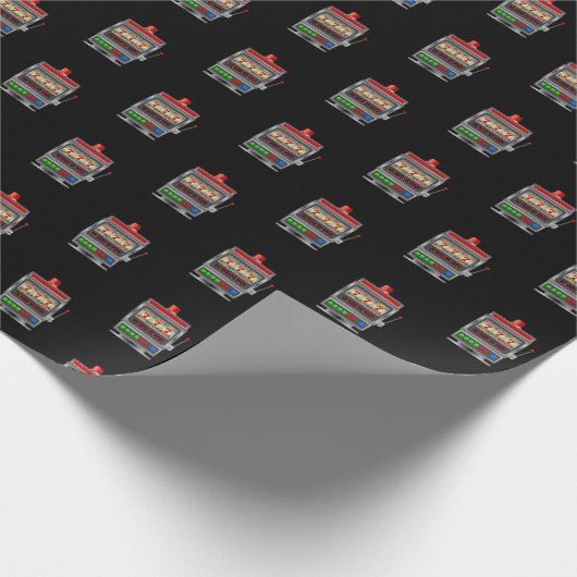 Old Style One Armed Bandit Slot Machine Gambling Cadeaupapier (Hoek)