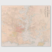 Old Sydney Australia Map Cadeaupapier (Vlak)