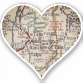 Old Taos New Mexico Map Sticker (Voorkant)