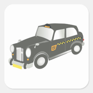 Old Taxi Vierkante Sticker