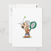 Old Tennis Player Briefkaart (Voorkant / Achterkant)