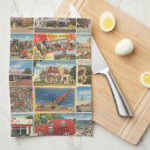 Old Texas Briefkaarten Kitchen Towels Theedoek (Quarter Fold)