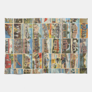 Old Texas Briefkaarten Kitchen Towels Theedoek