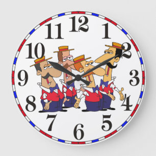 Old Time Barbershop Quartet Cartoon Clock Grote Klok