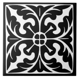 Old Time Classic: Black and White Traditional Tegeltje