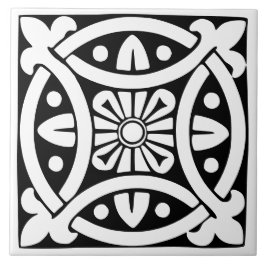 Old Time Classic: Black and White Traditional Tegeltje